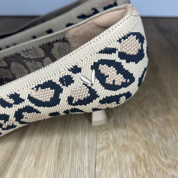 Vivaia Women 6.5 EU 37.5 Stella Heels Kitten Pointed Leopard Sustainable Comfort - Picture 5 of 8